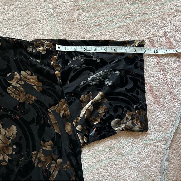 Madeline Sparklestein Floral Burnout Velvet Cardigan Kimono Small Witchy Fall - Picture 8 of 13